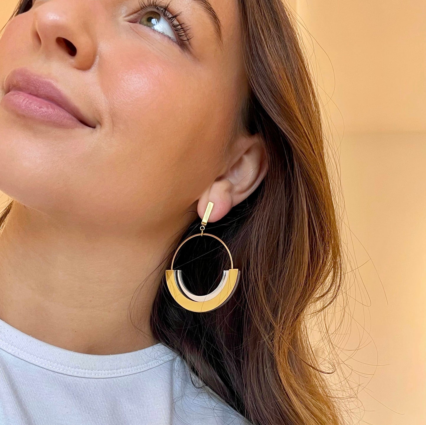 SATURNE CREOLES IRISÉ