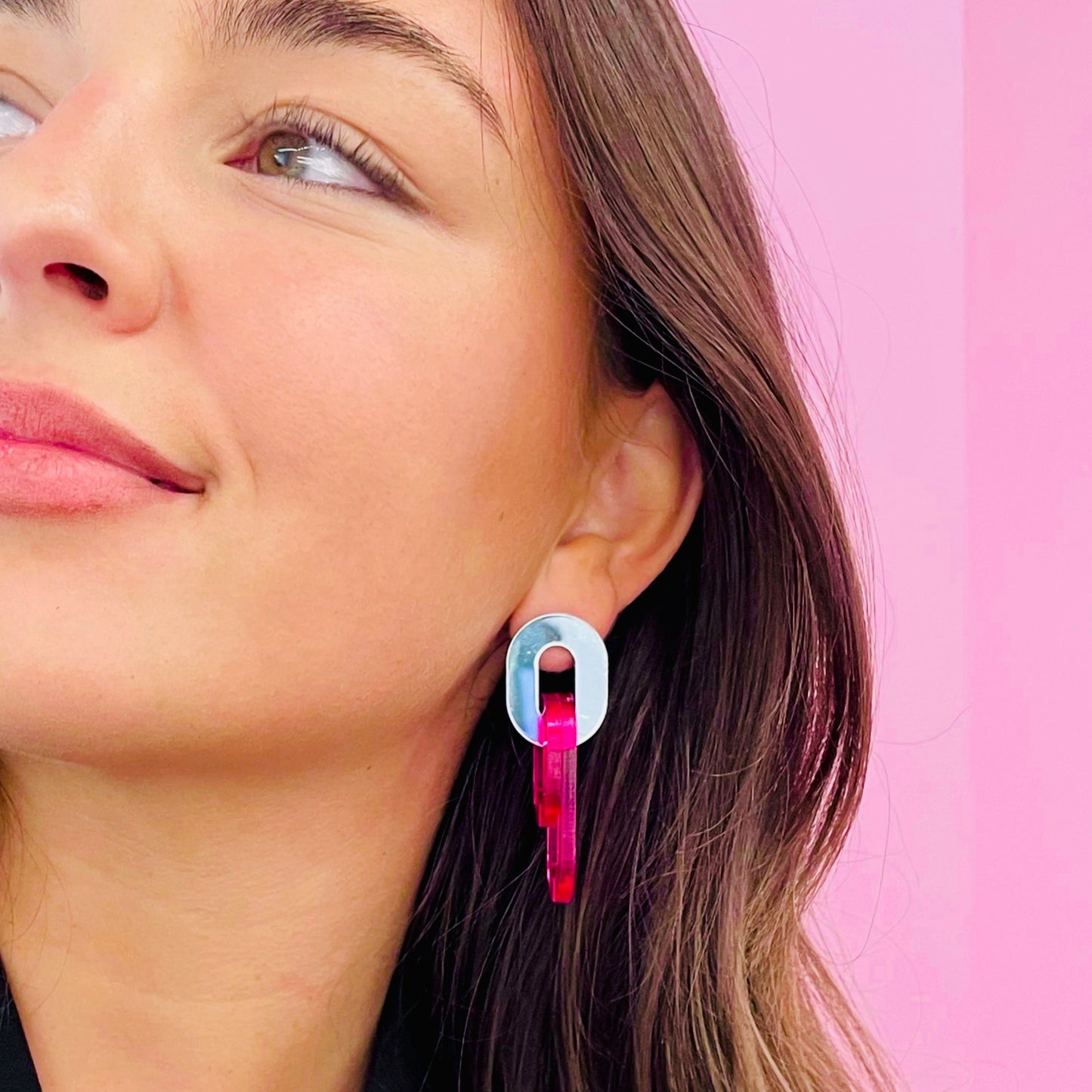 ELLIPSE Argent-fushia