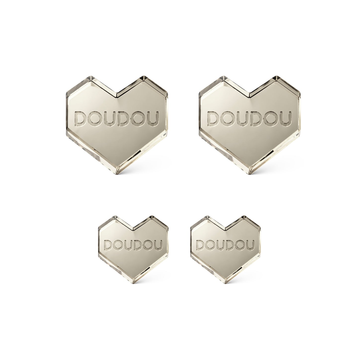 DOUDOU COEUR ARGENT