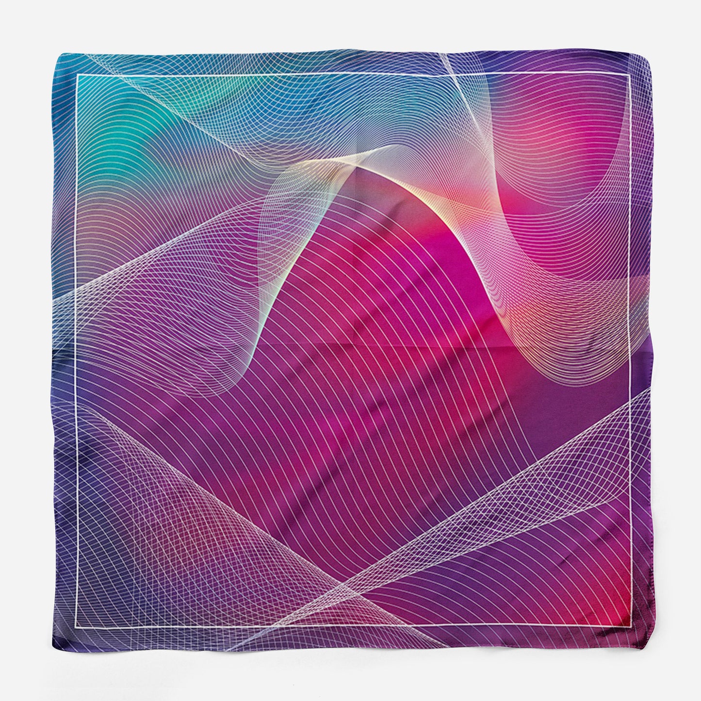 FOULARD WAVE SOIE 90X90CM