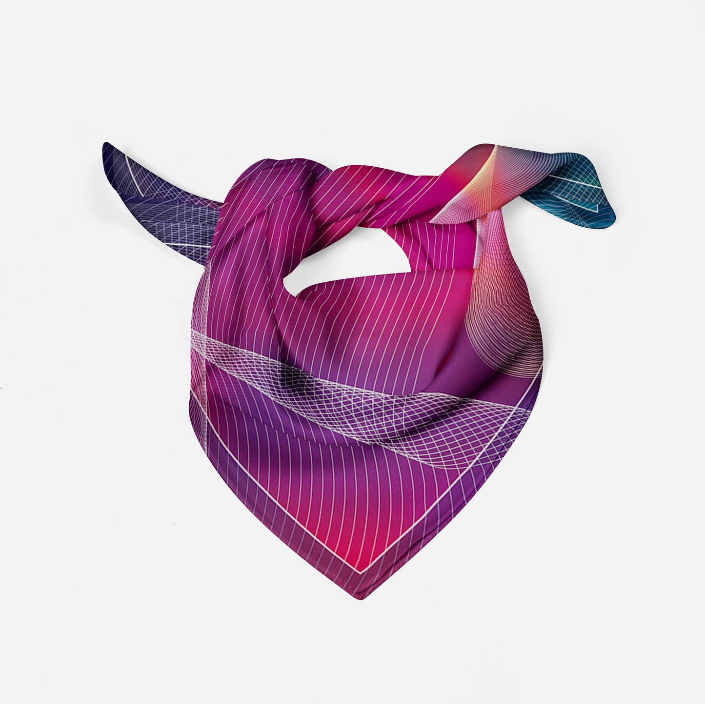 FOULARD WAVE SOIE 90X90CM