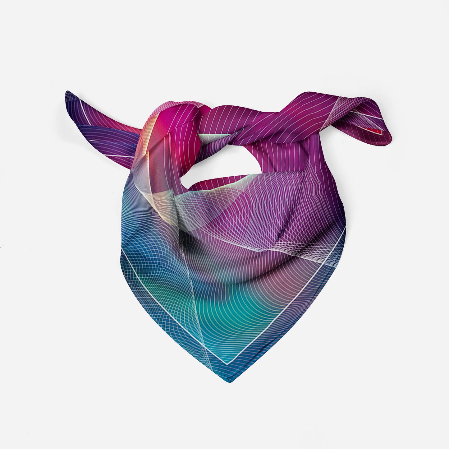 FOULARD WAVE SOIE 90X90CM