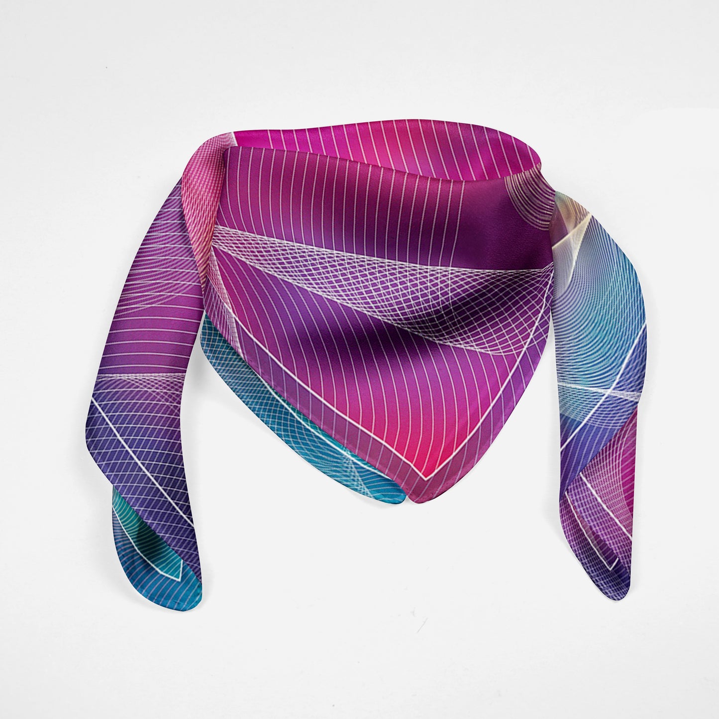 FOULARD WAVE SOIE 90X90CM